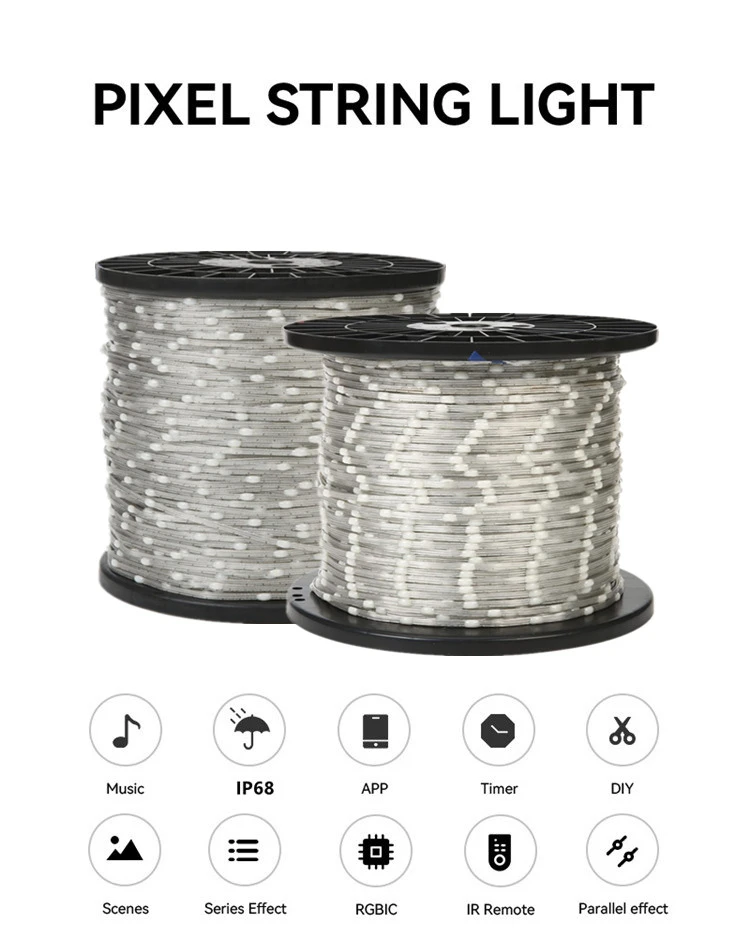 5V WS2811 WS2812 3PIN cleari Wire LED String Lights Dream Color RGBIC Addressable Individually Fairy Light Seed Pixels Light