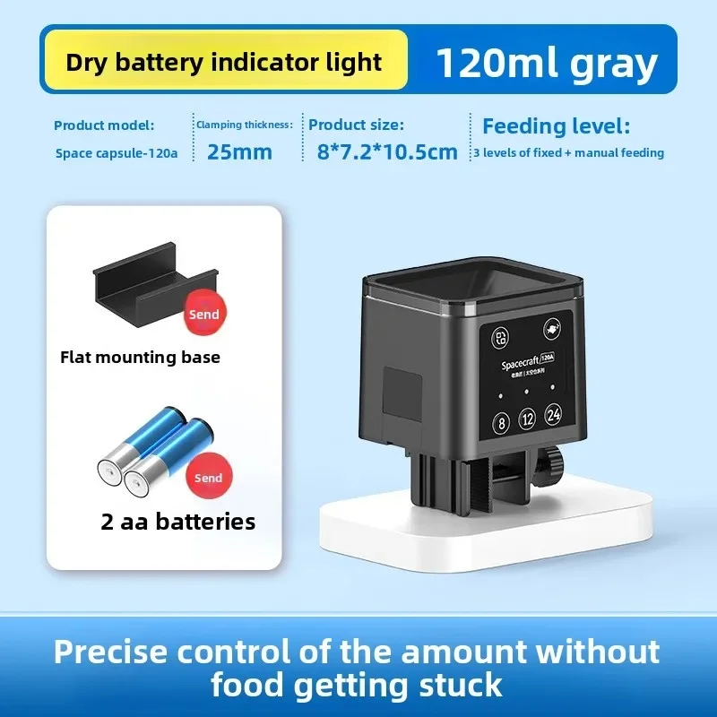 Auto Fish Feeder with LCD Screen, Large Capacity Timer Dispenser for Aquarium Turtle Goldfish, Moisture-Proof Smart Feeder