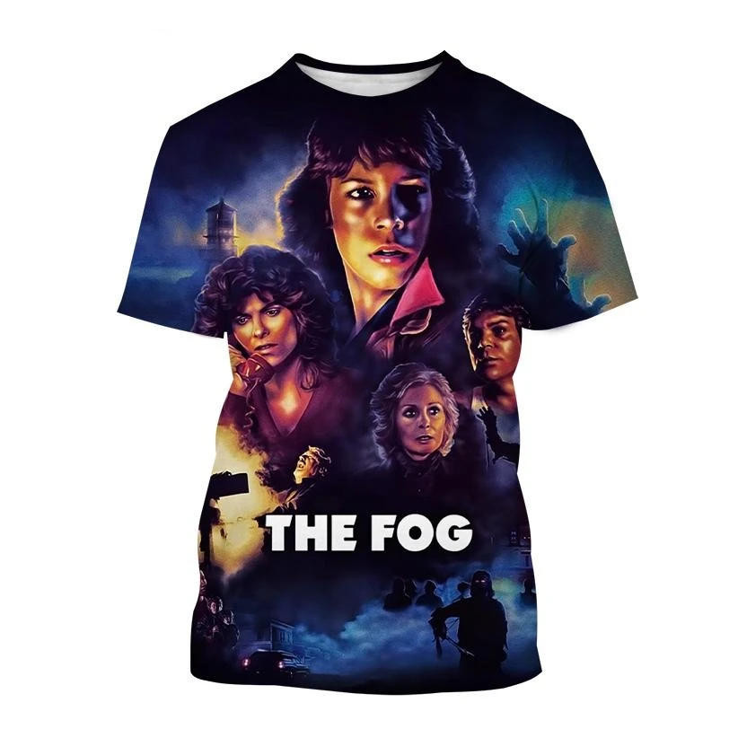 Horror movie The Fog 3D Print T-shirt Streetwear Men Women Fashion Oversized Short Sleeve Hip Hop T Shirt Unisex clothing