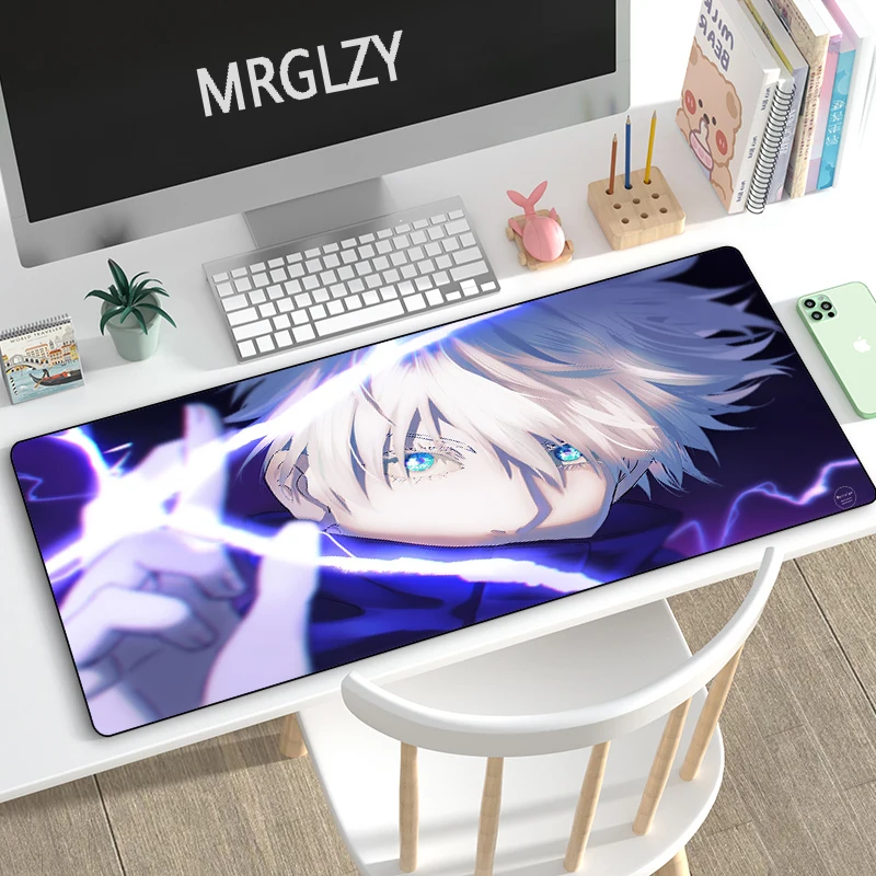 

MRGLZY Gojo Satoru MousePad Jujutsu Kaisen Mouse Pad Anime Gaming Accessories Desk Mat Rugs XXL Large 900X400 for Computer Desks