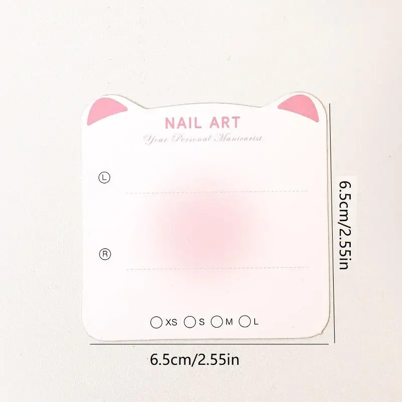 Cartes en carton à pression sur le fond des ongles, sac d'emballage carré pour affichage de Nail Art, accessoires Photo, carte de faux ongles, outils de manucure