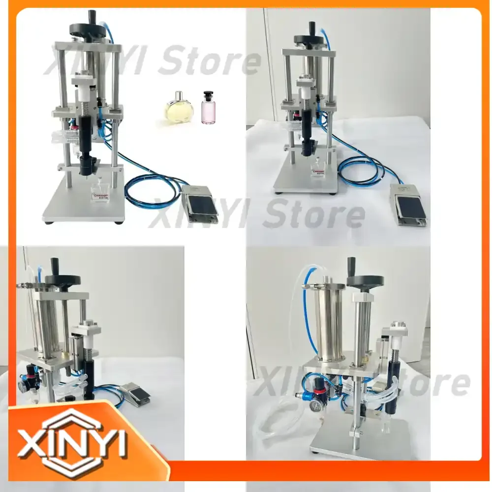 Single Nozzle Double Heads Perfume Filler Table Type Pneumatic Fragrance Filling Machine for Perfume Bottles for Cosmetic