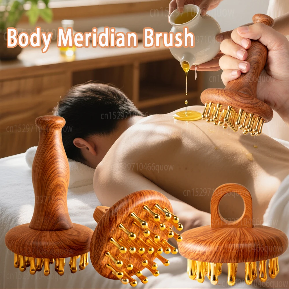 Escova meridiana multifuncional guasha massagem escova pernas volta moldar drenagem linfática desintoxicação raspagem ferramenta queimador de gordura