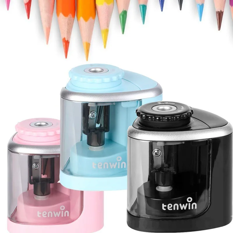 Desktop Automatic Pencil Sharpener Creative Portable Electric Pencil Sharpener for Students School Office Stationery DDXBD01