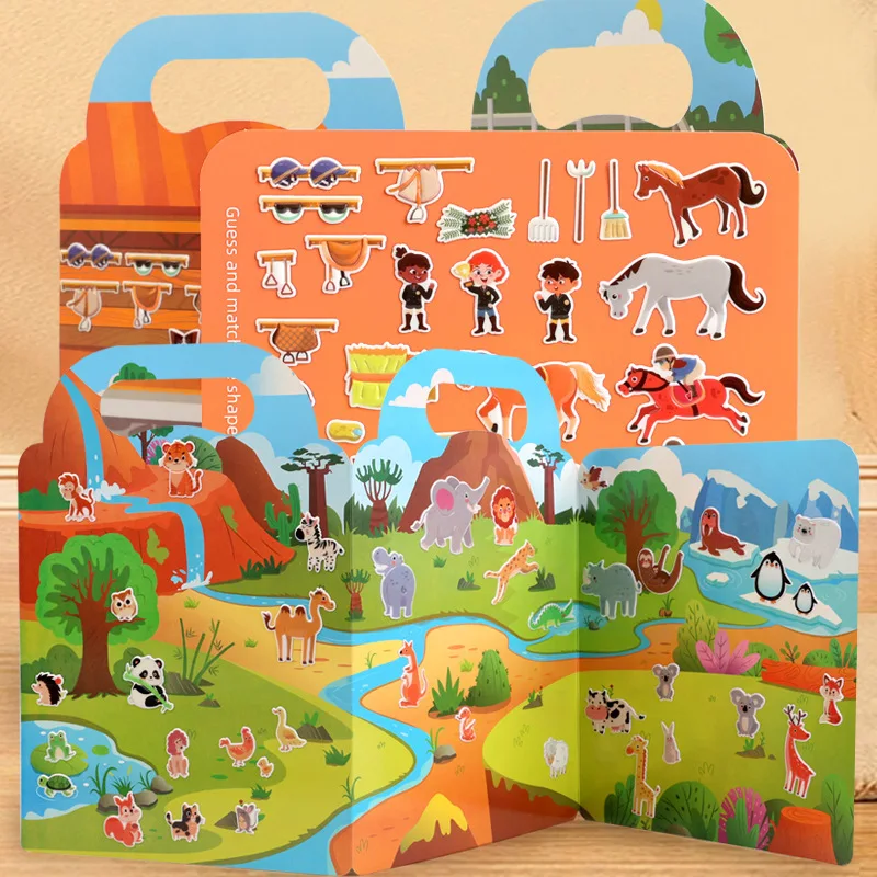 Quiet Sticker Book For Children's Early Education Enlightenment Bubble Stickers For Baby Developing Intelligence Puzzle Toys