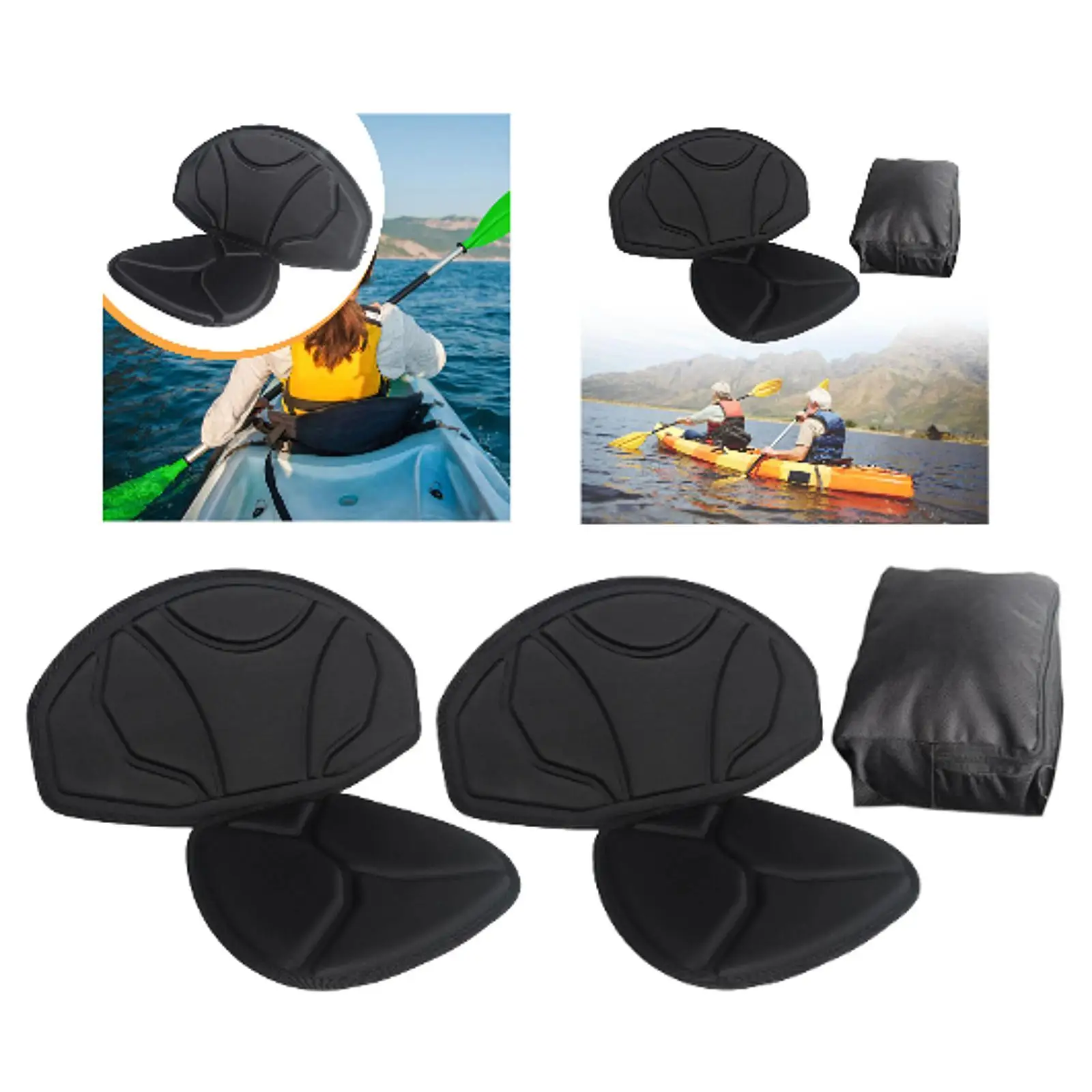 

Paddle Board Seat Kayak Seat Cushion Premium Easy Installation Adjustable Straps for Rafting Canoe Drifting Fishing Boat