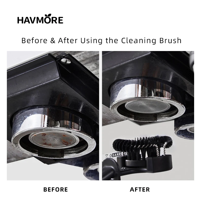51/58mm Coffee Machine Brush Cleaner Removable Coffee Maker Espresso Group Head Semi-automatic Kitchen Cleaning Tool