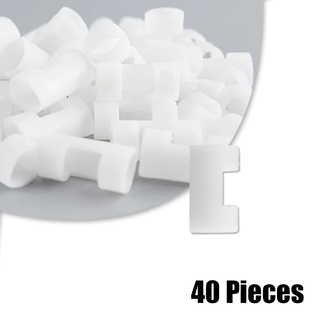 40Pcs/1Pack Scalp Hemostatic Clip Medicial Scalp Clamp Sterile Scalp Clips Plastic White Suture Clips Disposable Operation Clip