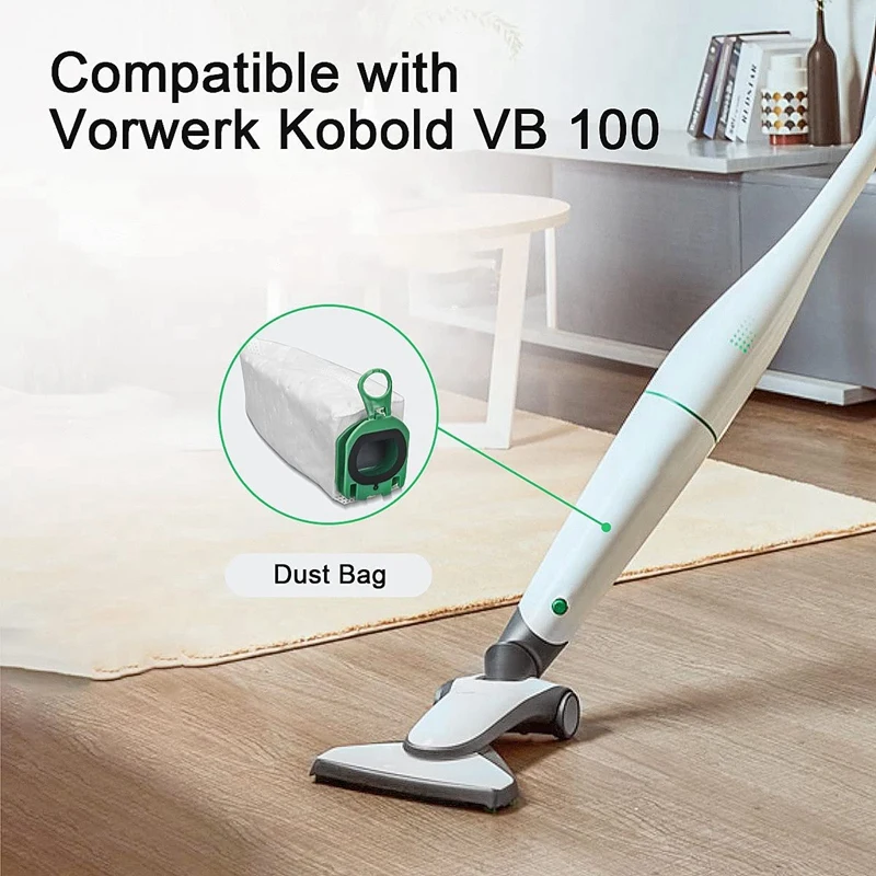 Bolsas de repuesto para limpieza Vorwerk, bolsas de polvo para aspiradora Kobold VB100, 10 unidades