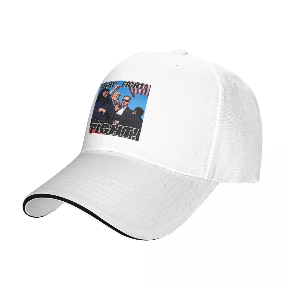 Donald Trump Fight For America Baseball Cap Fashion Assassination Attempt Sandwich Caps Men Women Adjustable Dad Hat Outdoor