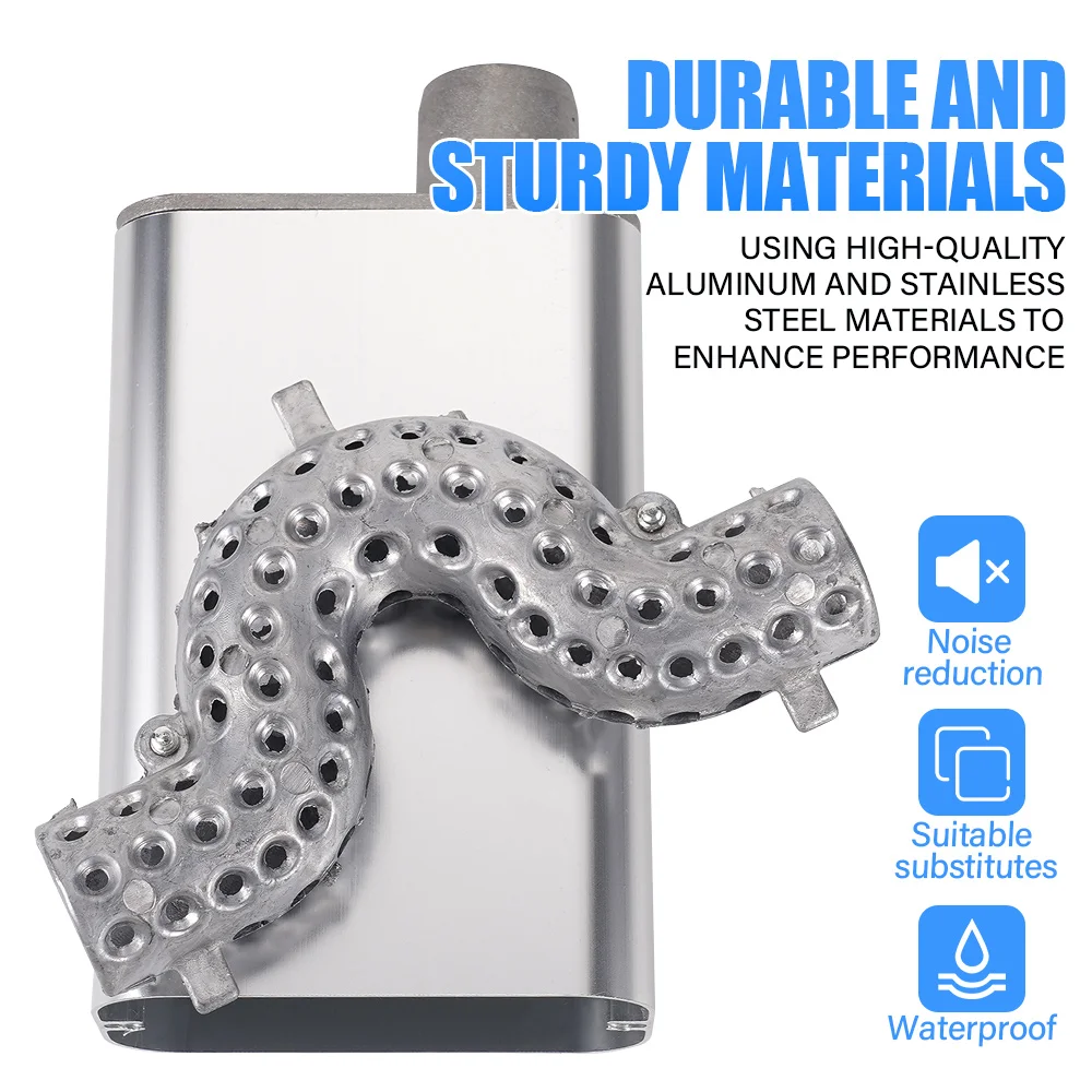 

24mm Parking Heater Exhaust Muffler Kit with Stainless Steel Exhaust Pipe Universal for RV Truck Marine Keeps The Air Fresh ﻿