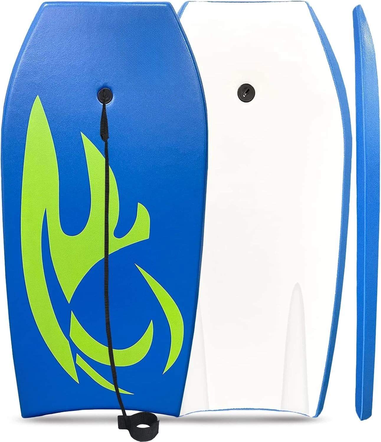 Lightweight Body Board With EPS Core Anti-Slip Deck Leash Included For Beach Surfing Wave Riding Sea Swimming Pool Vacation Water Sports Outdoor Beach Activities For Adults Kids