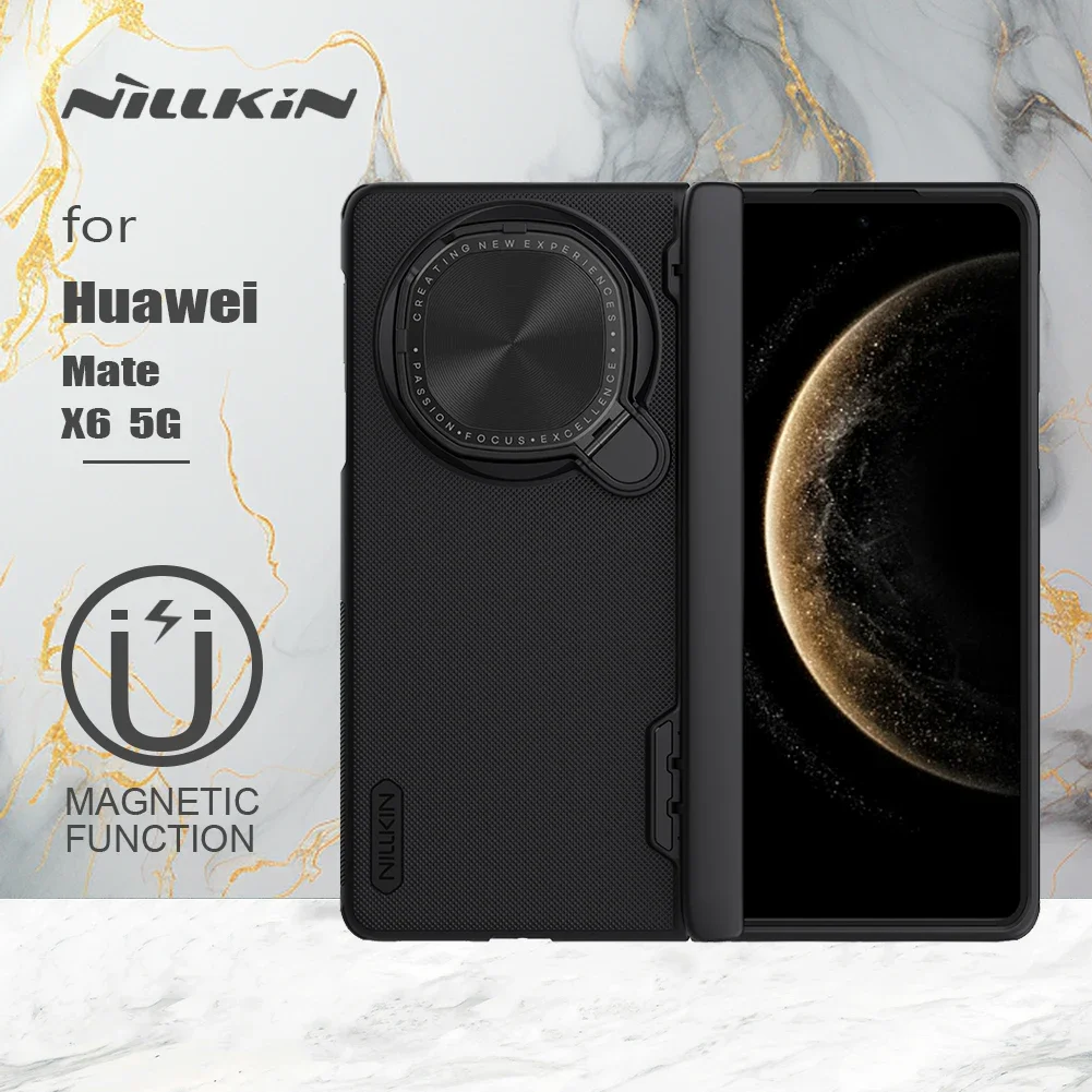 

For Huawei Mate X6 5G Case Nillkin Super Frosted Shield Prop Anti-Fingerprint Magnetic Cases Hard PC Protection Cover