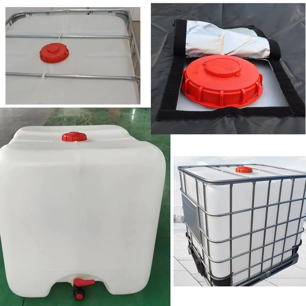 Plastic IBC Tote Cap Sealing Cap Dual-Port Bulk Container Cap Vented Cap Industrial Container Parts Chemical Drum Cap