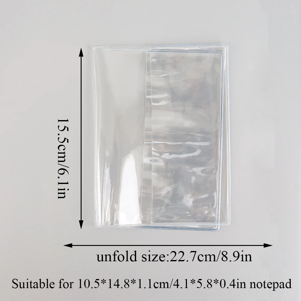 Transparente Scrapbook Protector, Conta Mão Luva, PVC Notebook Cover, Handbook película protetora, DIY, reutilizável, A5, A6