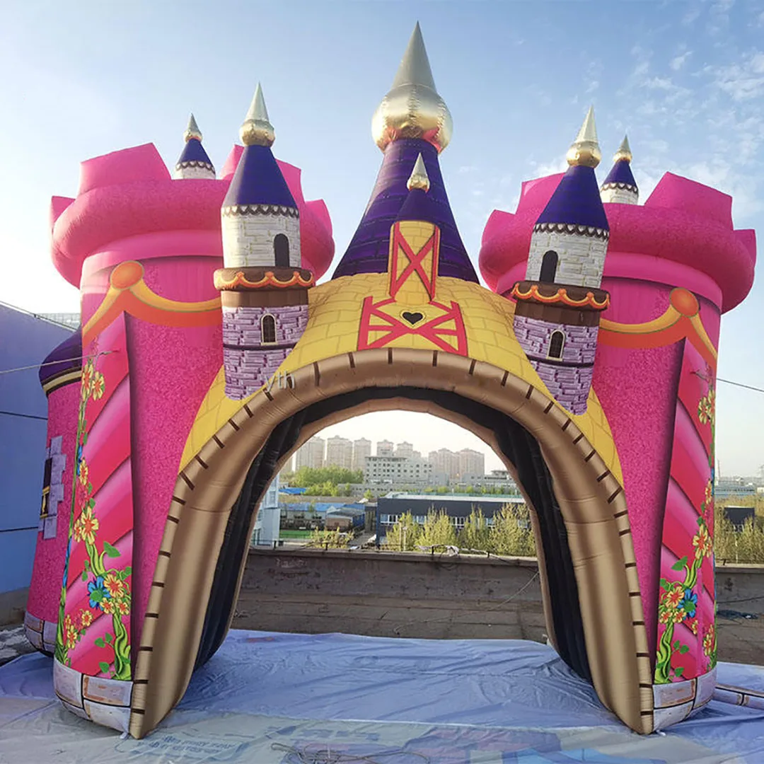 8M Giant Inflatable Circus Arch Custom Creative Decoration Archway Props for Performance Event Park Advertising