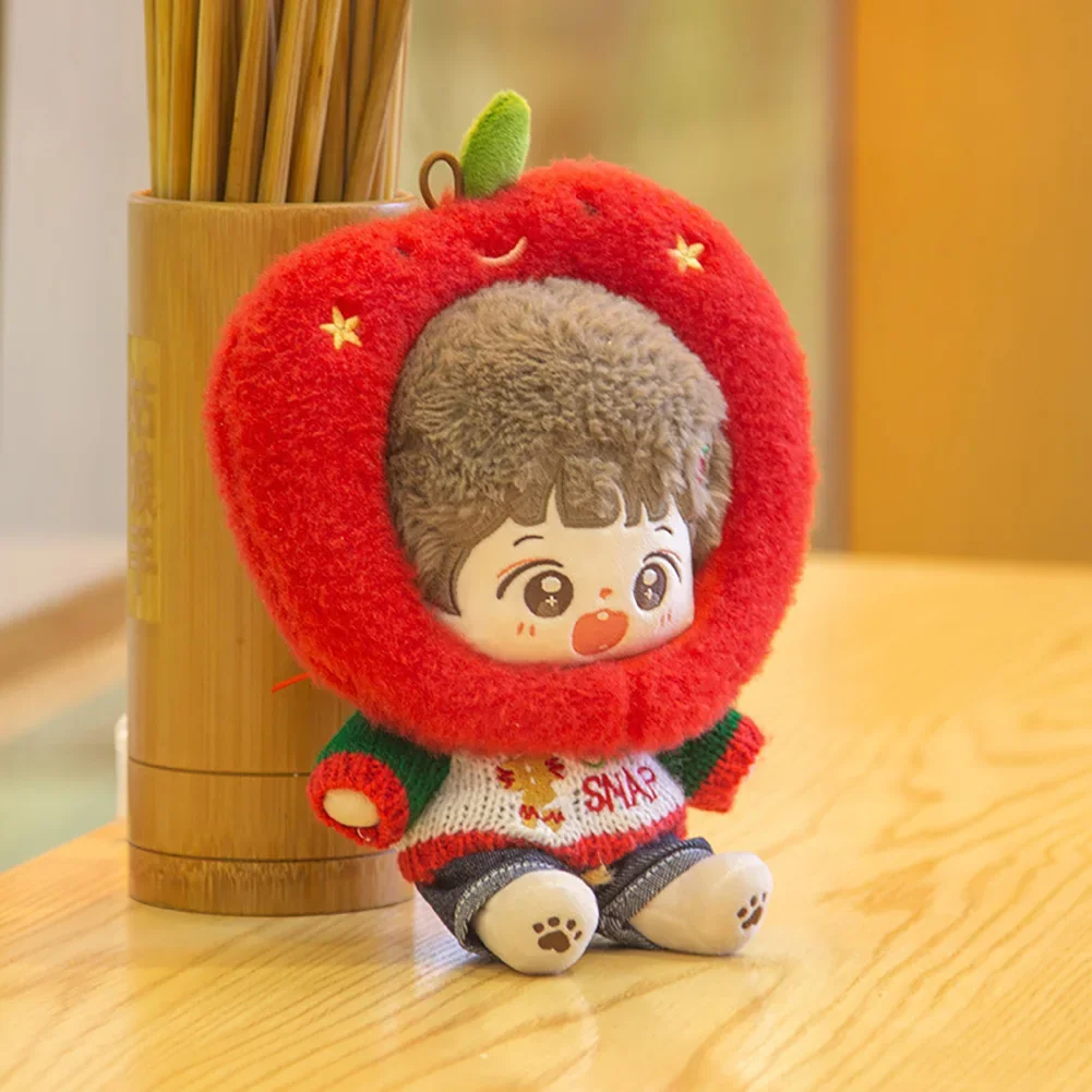 17cm Cute Baby Accessories for Labubu Idol Dolls Clothing Apple Star Christmas Tree for Korea Kpop Exo Doll Fans Gift Collection