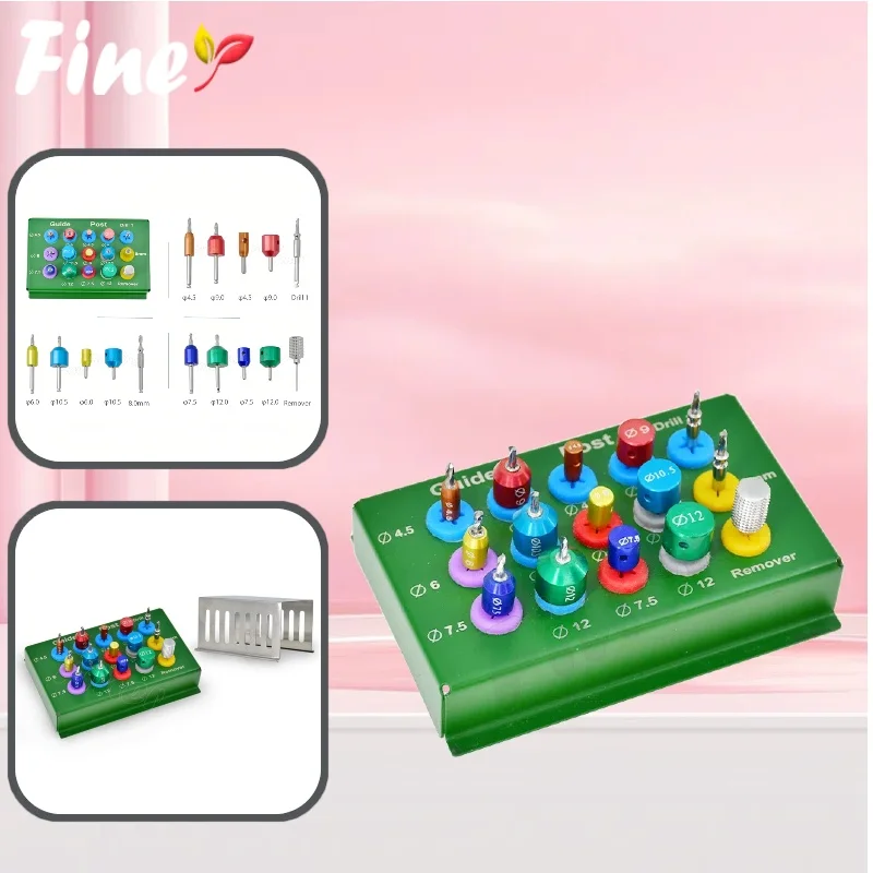

Finer 15Pcs Set Dental Implant Titanium Guide Drill Positioning Drill Kit Titanium Guided Surgery Pins Dental Implant Drills