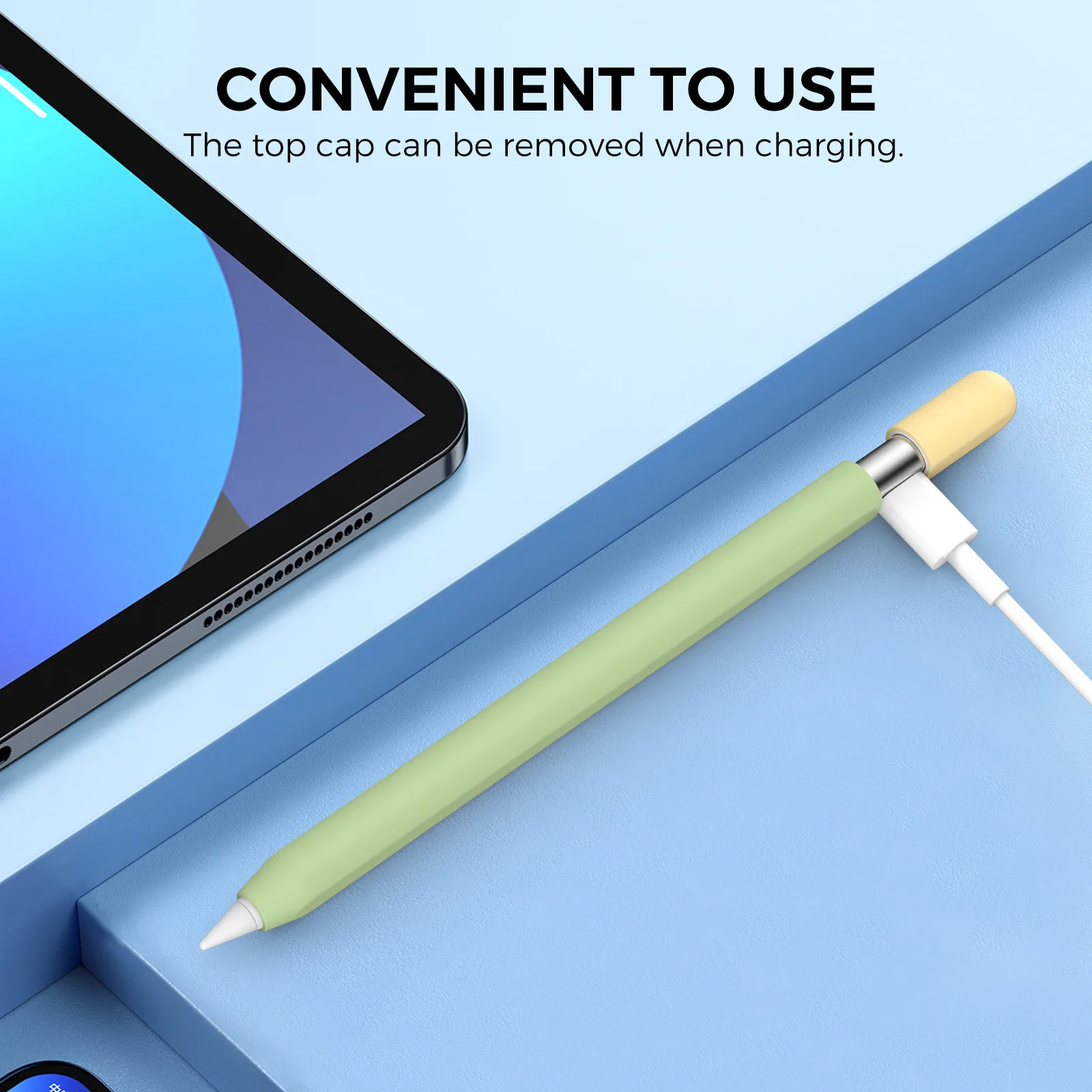 For Apple Pencil USB-C - Color-block Slim Case