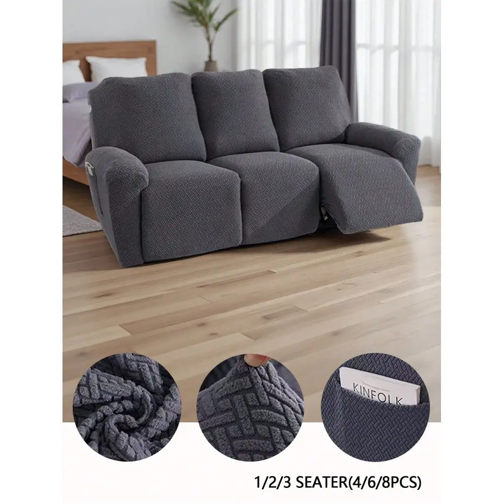 

Waterproof Chaise Lounge Cover Sofa Cover, Jacquard Leaf Pattern