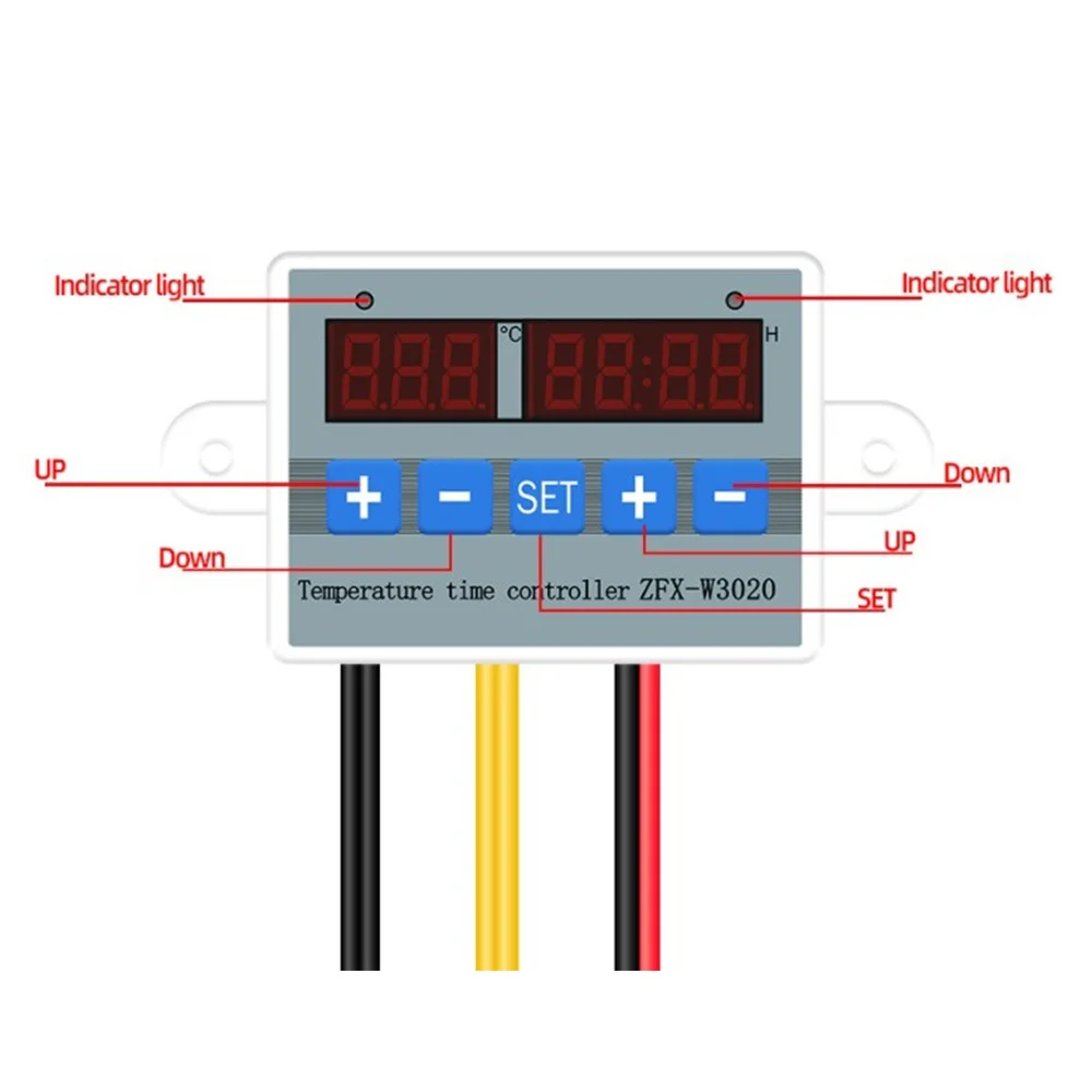 Controlador de tiempo de temperatura inteligente Digital ZFX-W3020, módulo de interruptor de temporizador de termostato, 55-110 Celsius(DC 12V)