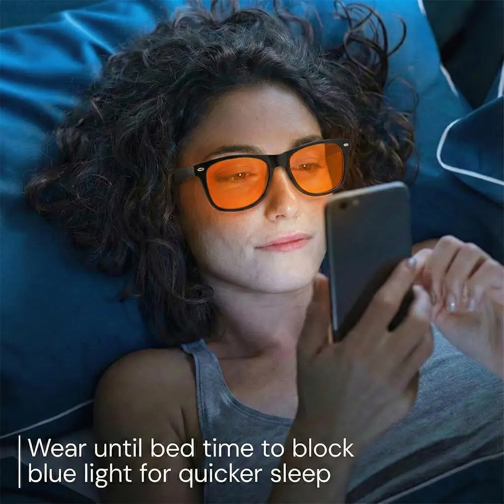 للرؤية الليلية الضوء الأزرق حجب النظارات الرجال النساء حماية الكمبيوتر النظارات المضادة لإجهاد العين الألعاب عدسة برتقالية حمراء TR90 #2
