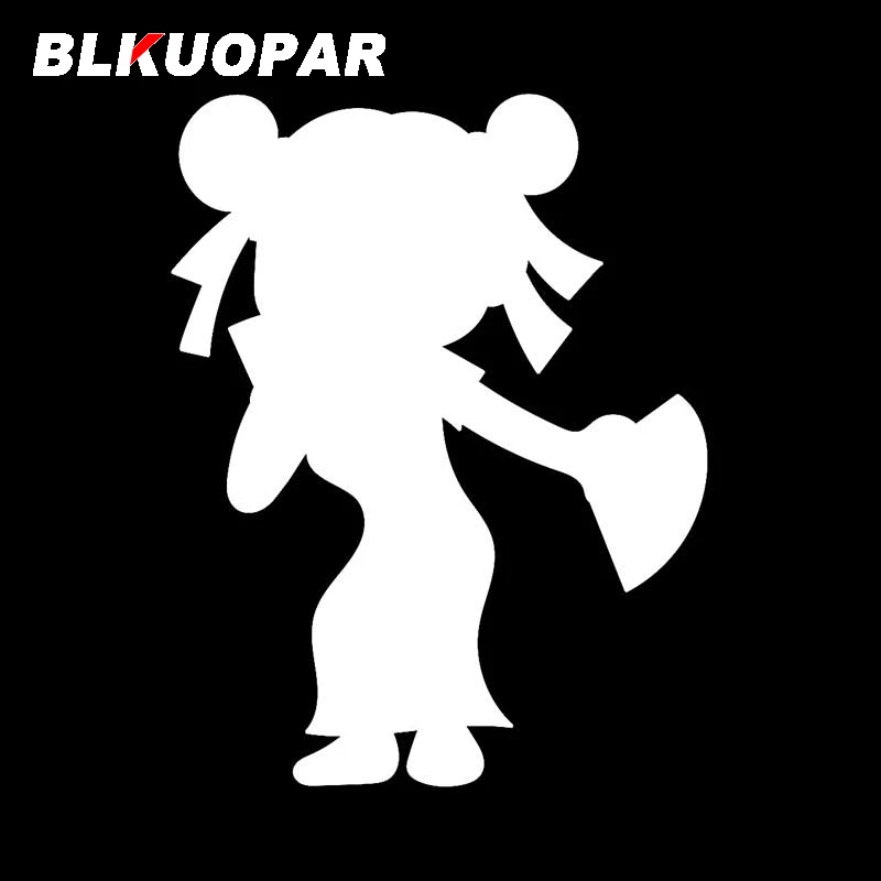 BLKUOPAR For Beautiful China Girl Dancing With Fan Car Stickers Sunscreen Creative Decals Scratch-Proof Caravan Trunk Decor