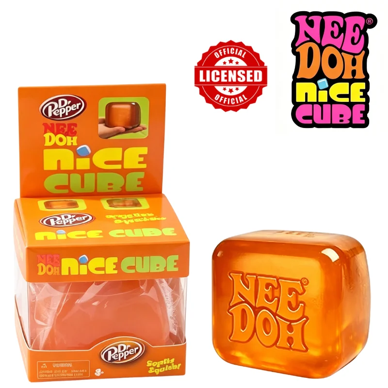 

Schylling Nee Doh Nice Orange Cube Soft Sensory Fidget Toy Stress Relief Desk Play Toy