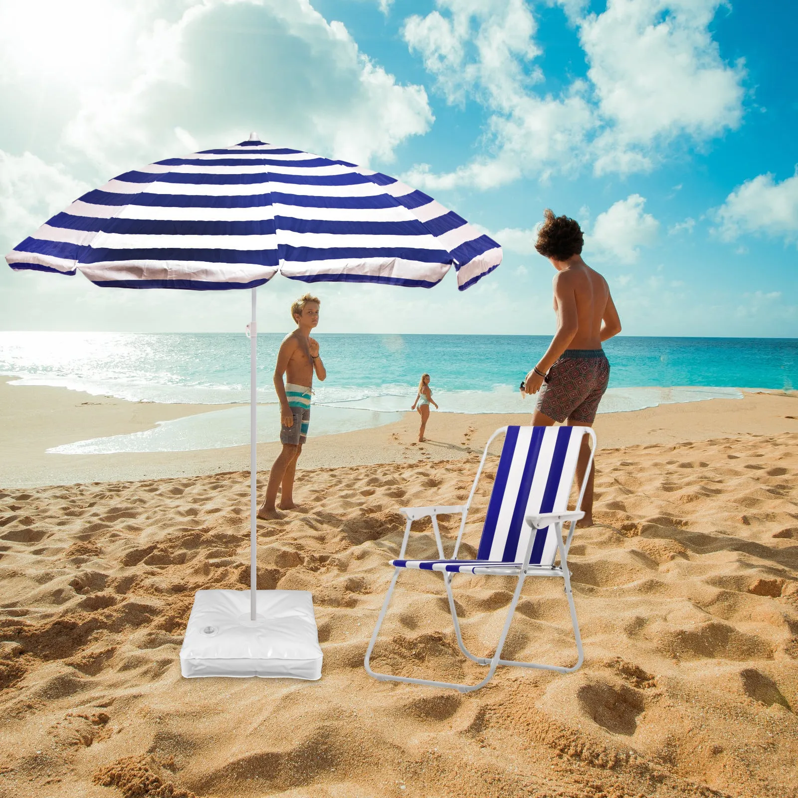 1Pcs Umbrella Base Water Injection Bag PVC Material Sunshade Umbrella Windproof Water Base Weight Pouch Outdoor Indoor Use