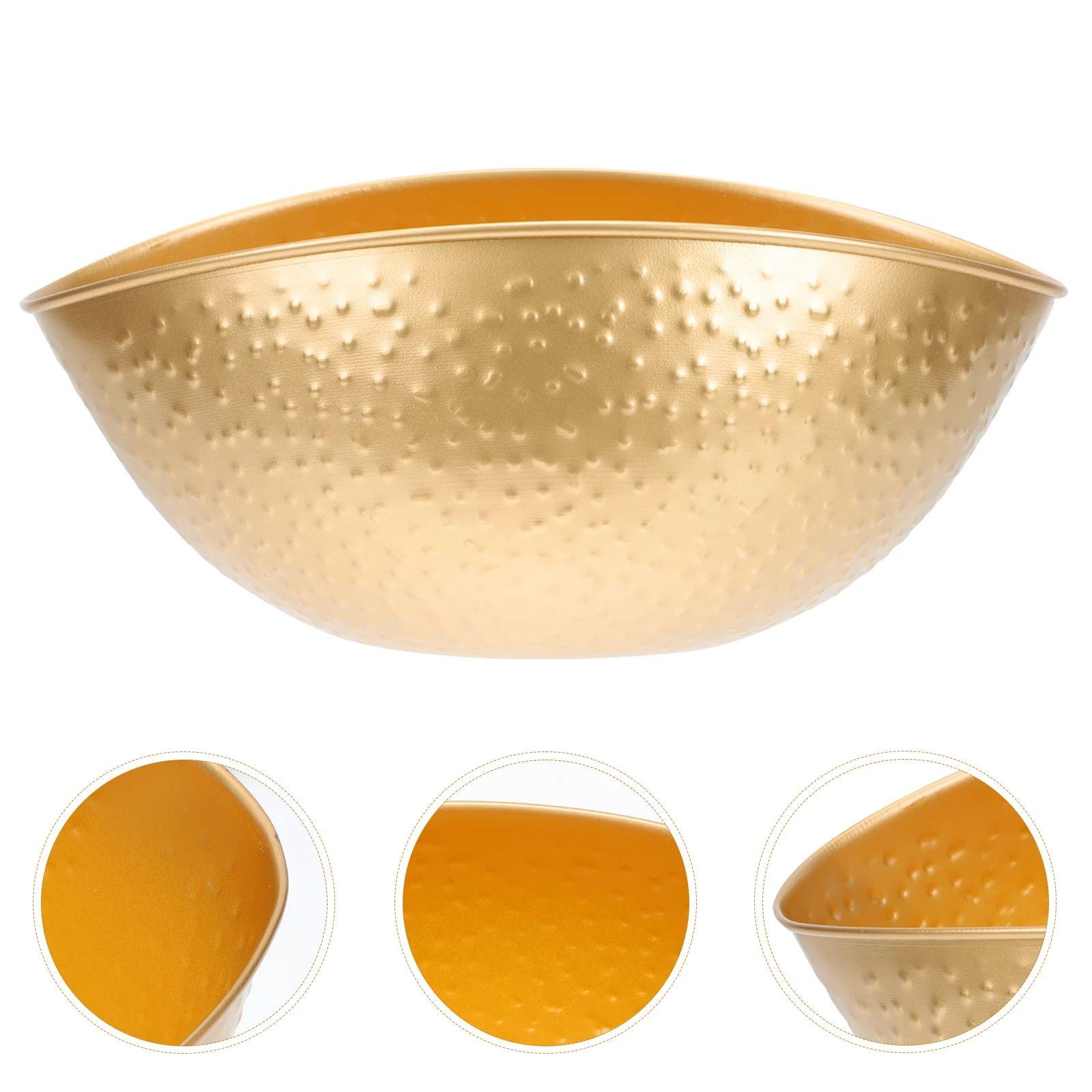 

1pc Golden Snack Bucket Creative Popcorn Bowl Iron Storage Container Party Decoration Home Accessory Lightweight Tin For Kids