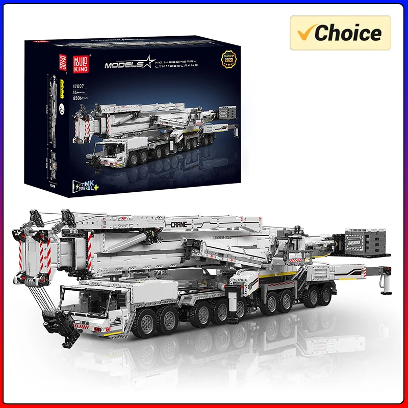 Mould King 17007 17008 Technical Truck Building Block Remote Control Liebherred LTM 11200 Crane Model Kids Christmas Car Toys