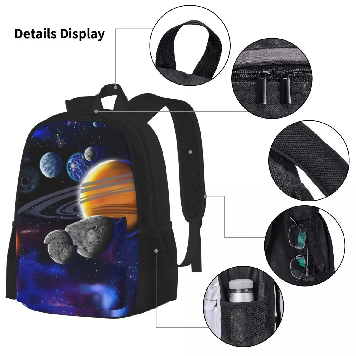Sonnensystem Space Planets Universe Rucksäcke Jungen Mädchen Büchertasche Kinder Schultaschen Rucksack Lunchtasche Stifttasche Dreiteiliges Set