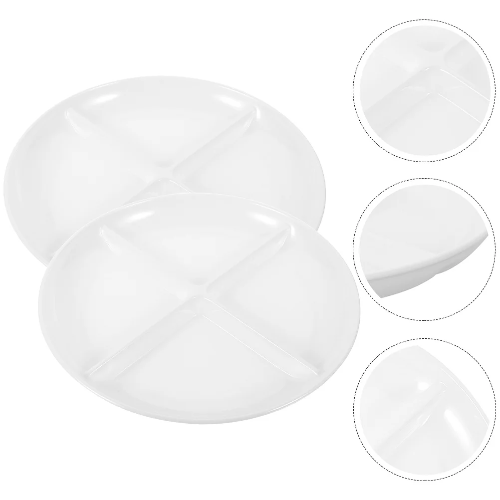 

2Pcs Divided Snack Tray Multi-Grid Storage Plate for Dried Fruits Nuts Candies Home Party Wedding Christmas Thanksgiving