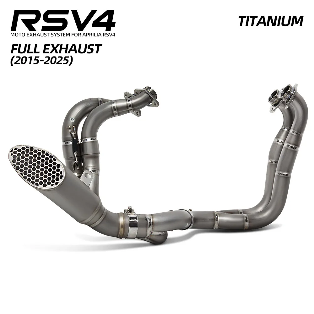 Motorcycle Full Titanium Escape System Modify For Aprilia RSV4 2015-2025 Racing Exhaust Slip on Line Project Muffler Header Tube