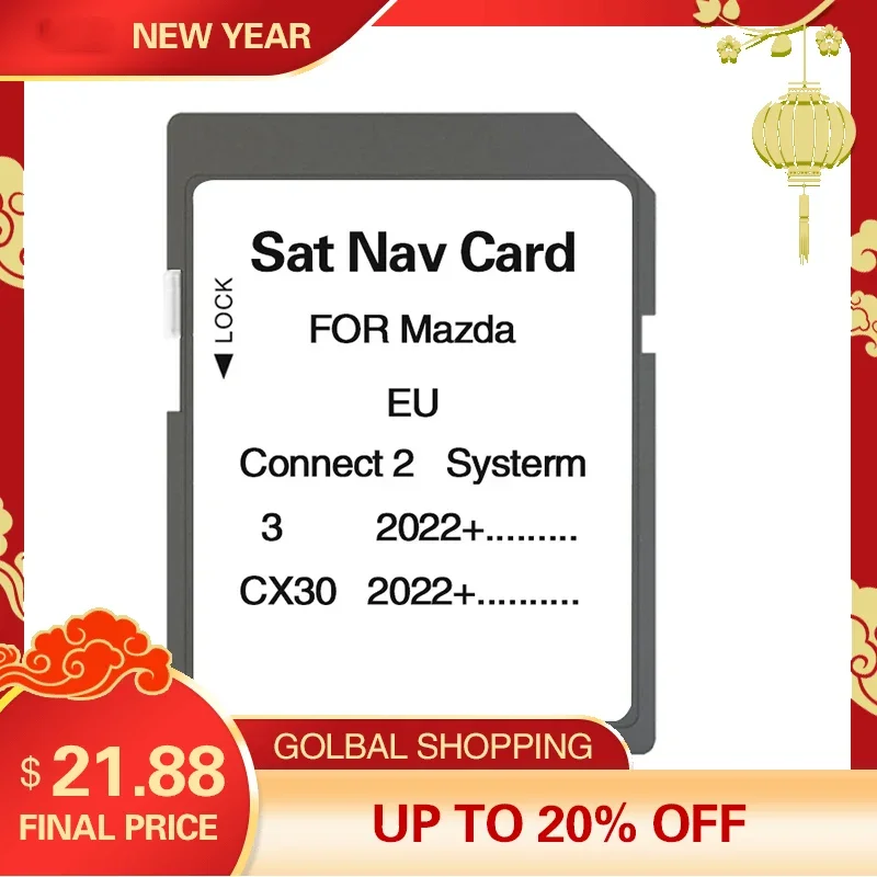 for Mazda 3/CX30 2022+ Car Connect 2 System Navigation GPS SD Card Latest 2024 Update Europe Turkey Maps Sat Navi 32GB