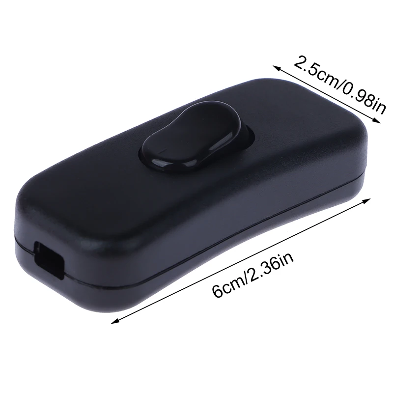 NEW 1Pc Light Switch AC 250V ON/OFF Table Desk Lamp Cord Toggle Rocker Switches Control For LED Lights Wiring Electric Switch