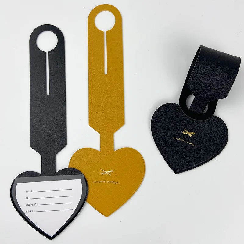 

Heart-Shaped PU Luggage Tag for Air Travel – Stylish & Practical Baggage Identifier, Writeable ID Slot & Secure Strap