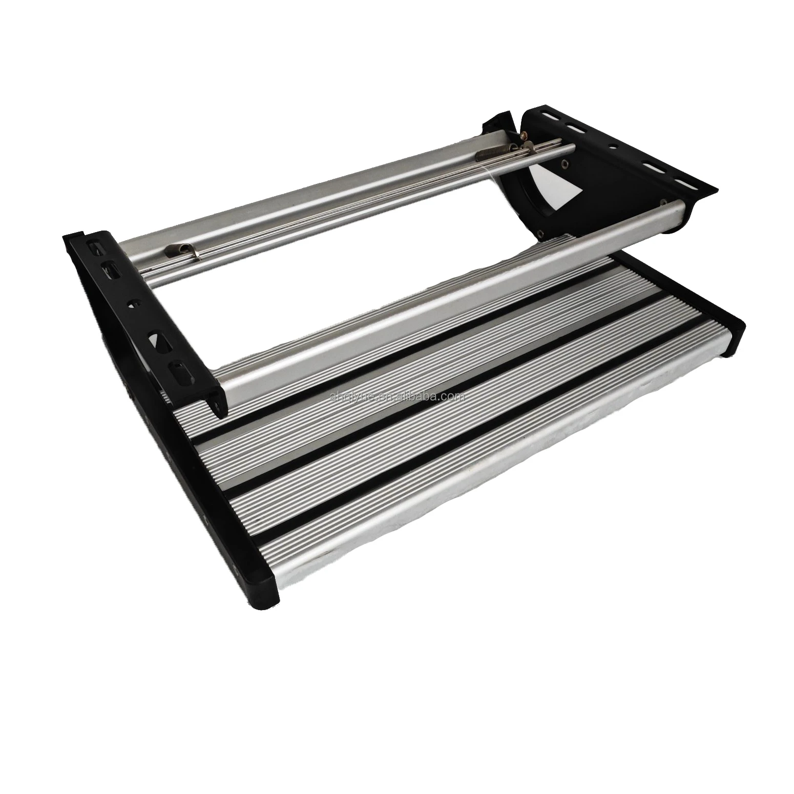 

Wholesale High Tensile Aluminum Alloy RV Manual Step 220KG Static Load Fixed Chassis Mount for Campers 550x230mm