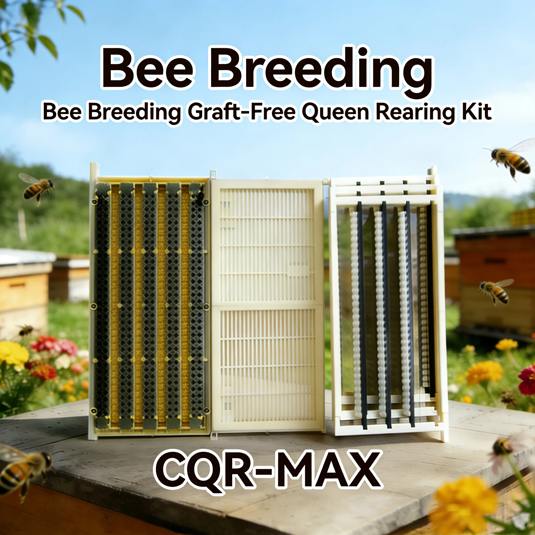 CQR-MAX Bee Breeding Kit for Italian Honeybees Free Larva Graft Time-Saving Beekeeping Tool Royal Jelly Production Queen Rearing