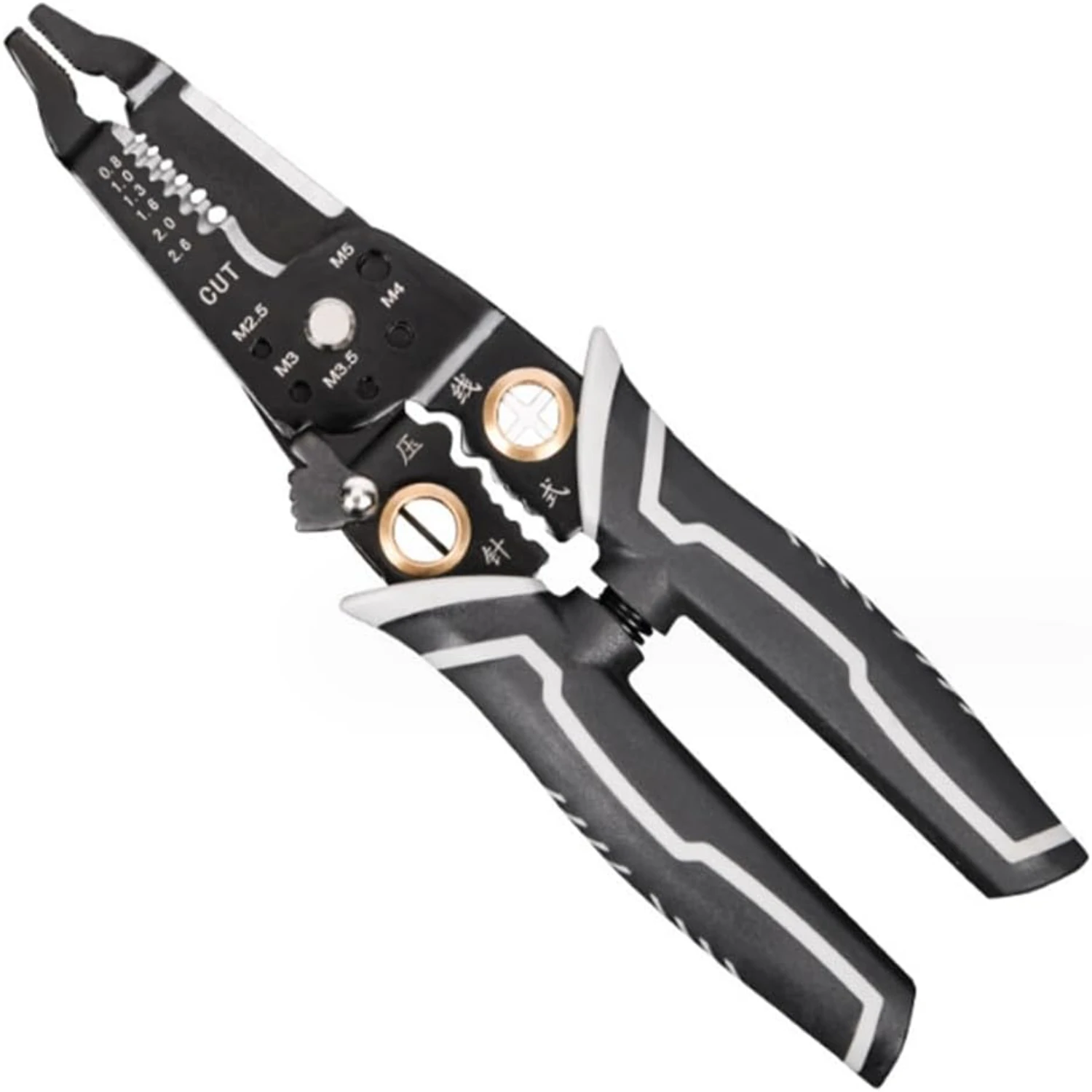 

Effortless, Essential High-Quality 8-Inch Wire Stripper Tool for Precise Cutting, Stripping, Splitting, and Winding - Efficientl