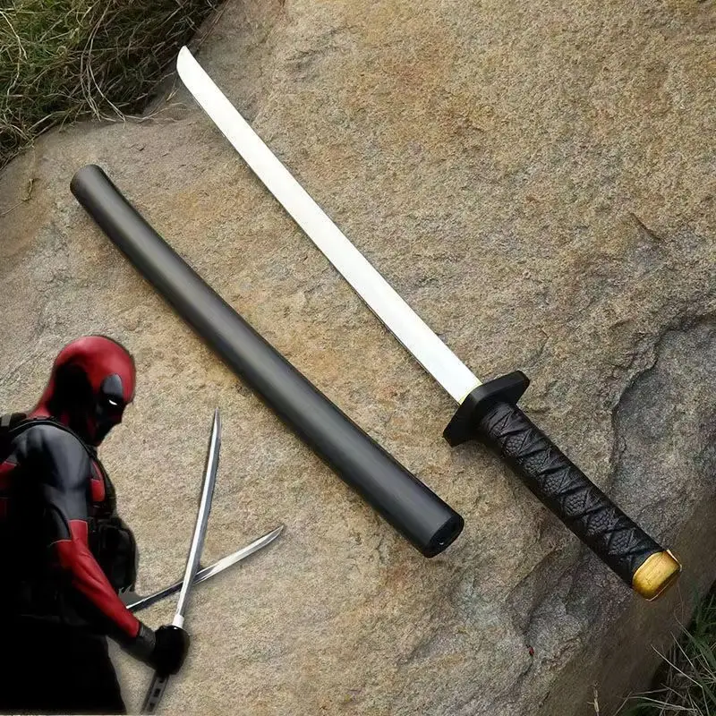 Épée de Ninja Deadpool Katana, Accessoires de Cosplay, Arme en PU, Anime Soul Figur, Couteau de Samouraï, Jouet pour Jeunes, Cadeaux pour Enfants, 61cm