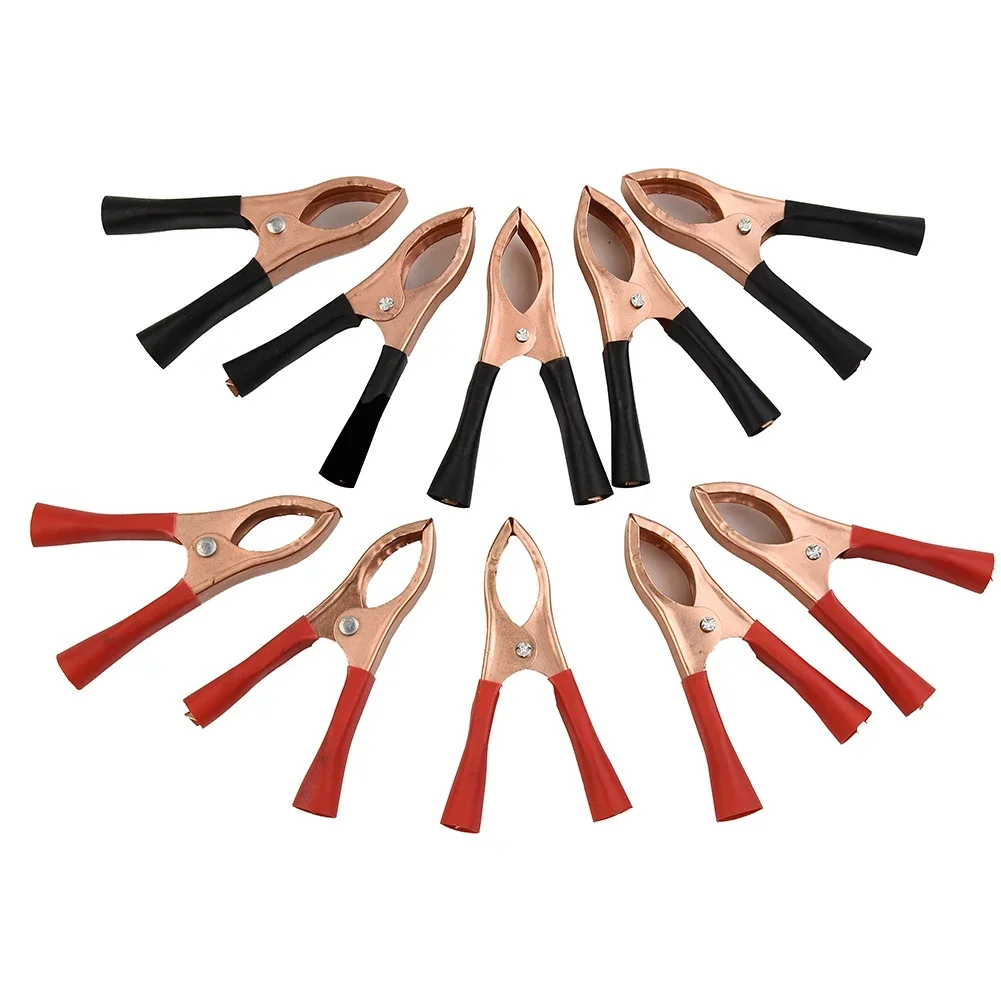 2/10pcs 30A 70mm Clips Insulated Crocodile Car Caravan Van Battery Test Lead-Clips Connector For Voltage Tester