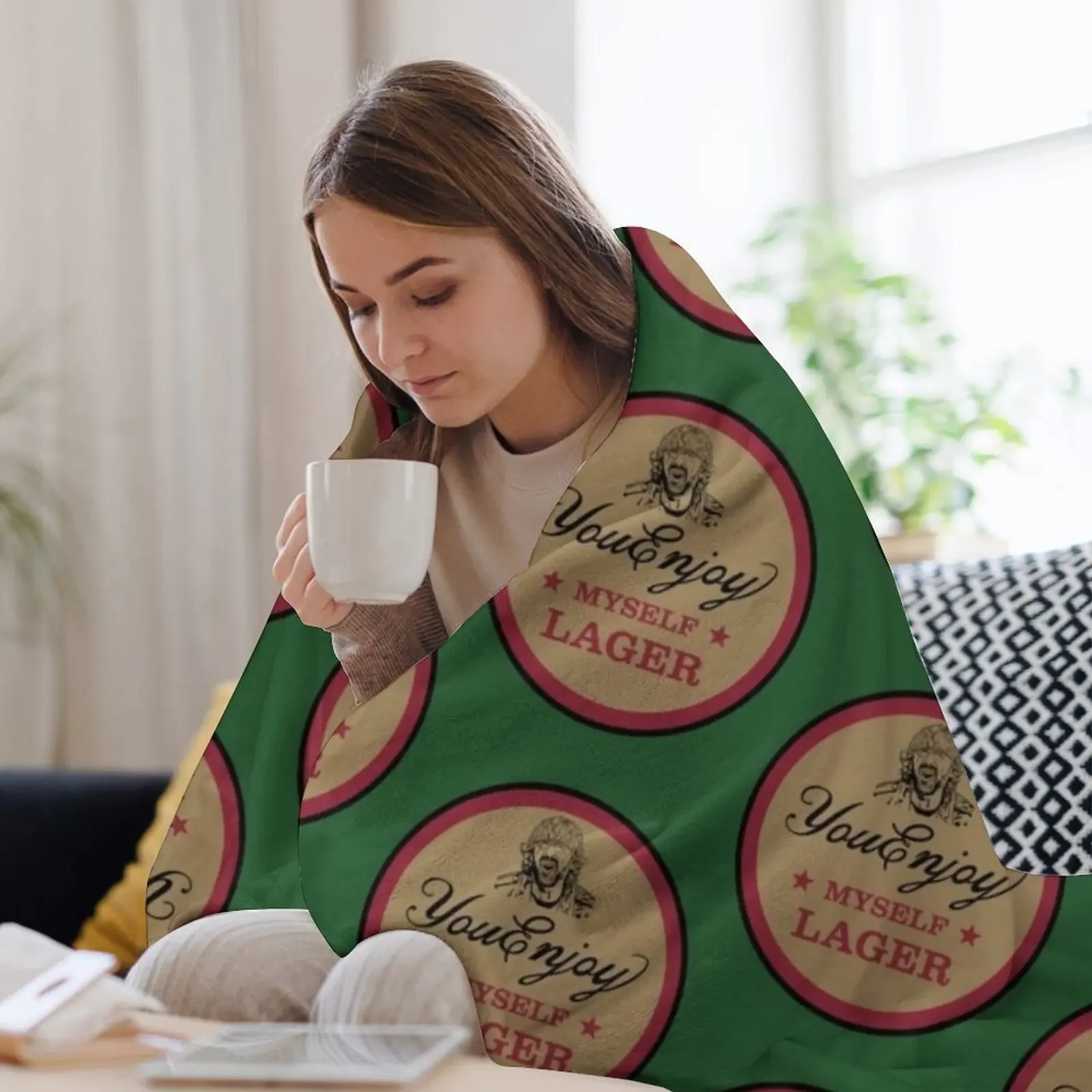 유 엔조이 마이셀프 라거 쓰로우 블랭킷 럭셔리 디자이너 폴라 컴포터 소파 쓰로우 블랭킷