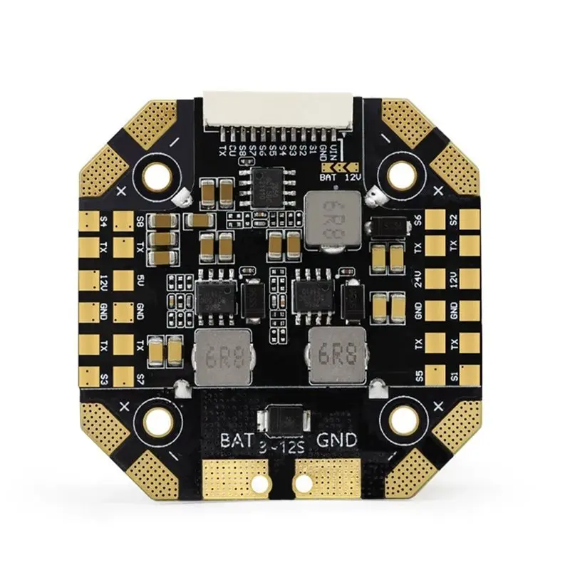 WOWFU-8CH 12S V2 PDB Power Distribution Board Supports Real-Time Monitor ESC For X8 X4 And XCLASS Models For FPV Drone