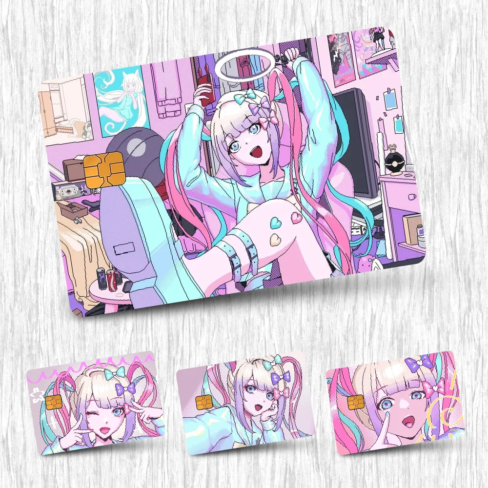 Needy Streamer Overload Card Stickers Credit Card DIY Card Protector Stickers Waterproof Film Skin Cover