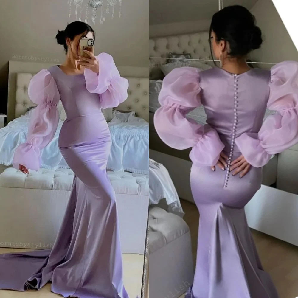 Vestido largo de satén con cuentas fruncidas para fiesta, vestidos de sirena con cuello cuadrado a medida para ocasiones