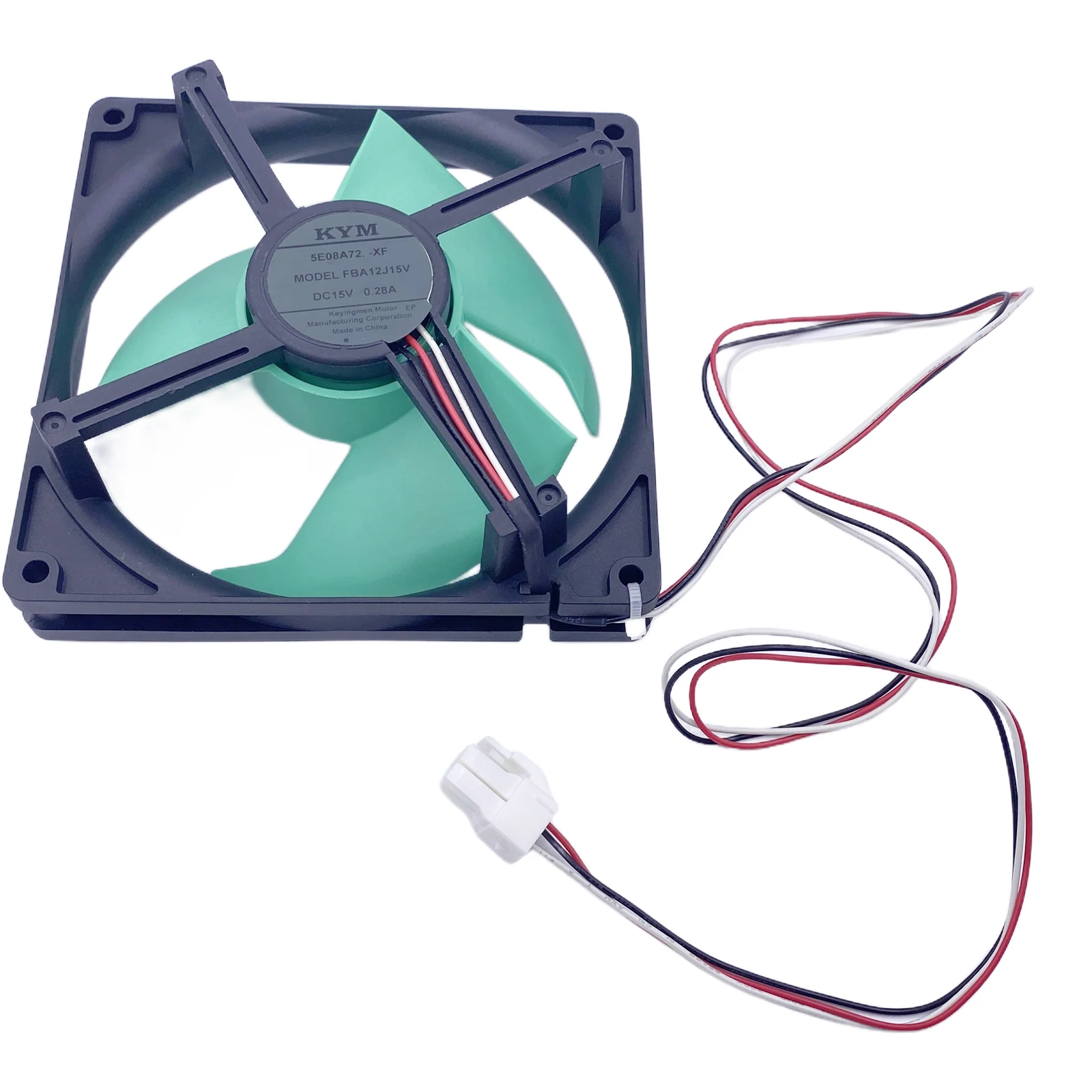 

NMB-MAT FBA12J15V 15V 0.28A Refrigerator Condenser Fan Motor Assembly Compatible for 12012025mm 3-Wire Refrigerator Cooling Fan