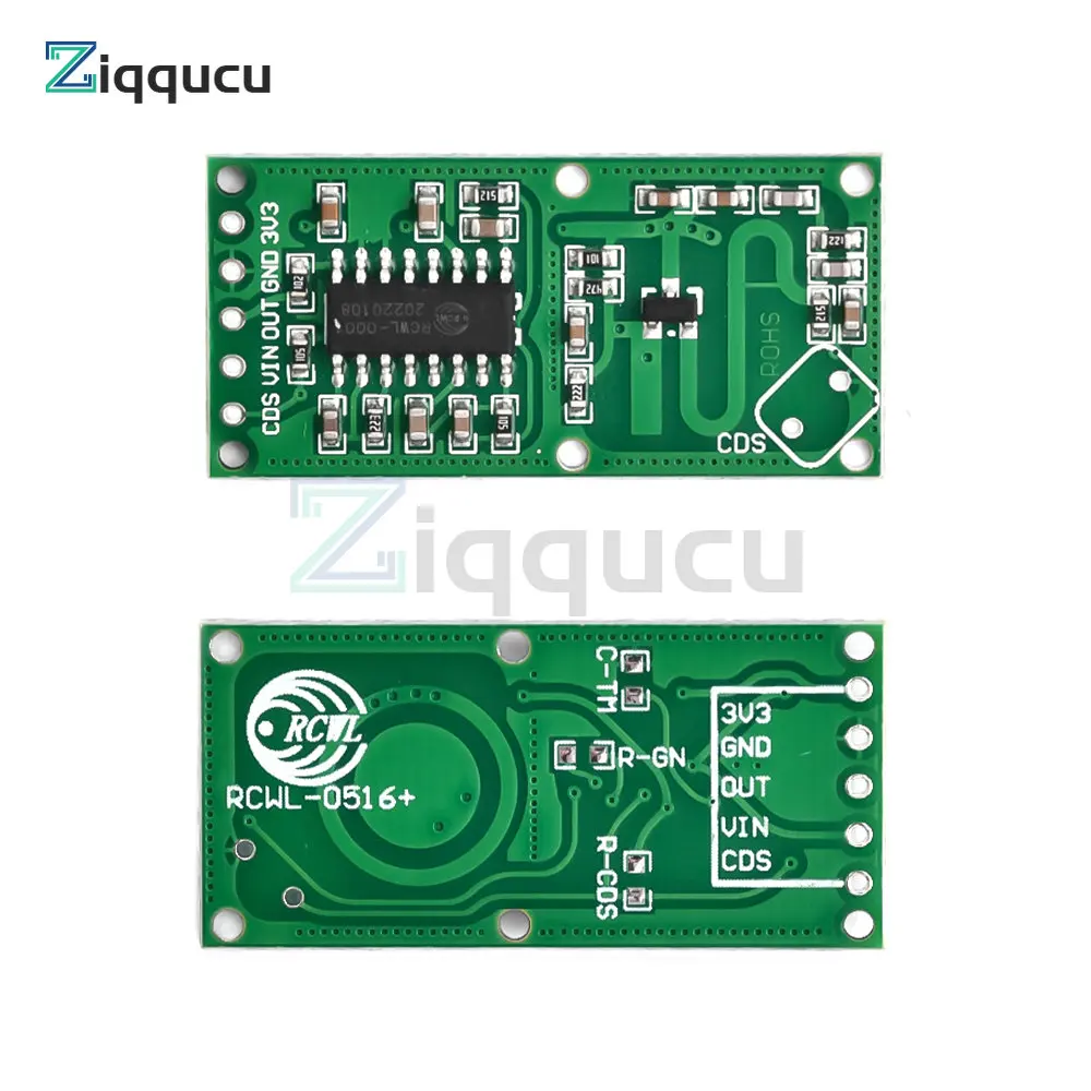 Módulo de interruptor de Sensor de Radar de microondas, 3 piezas, RCWL-0516, inducción corporal, 4-28V, 100mA