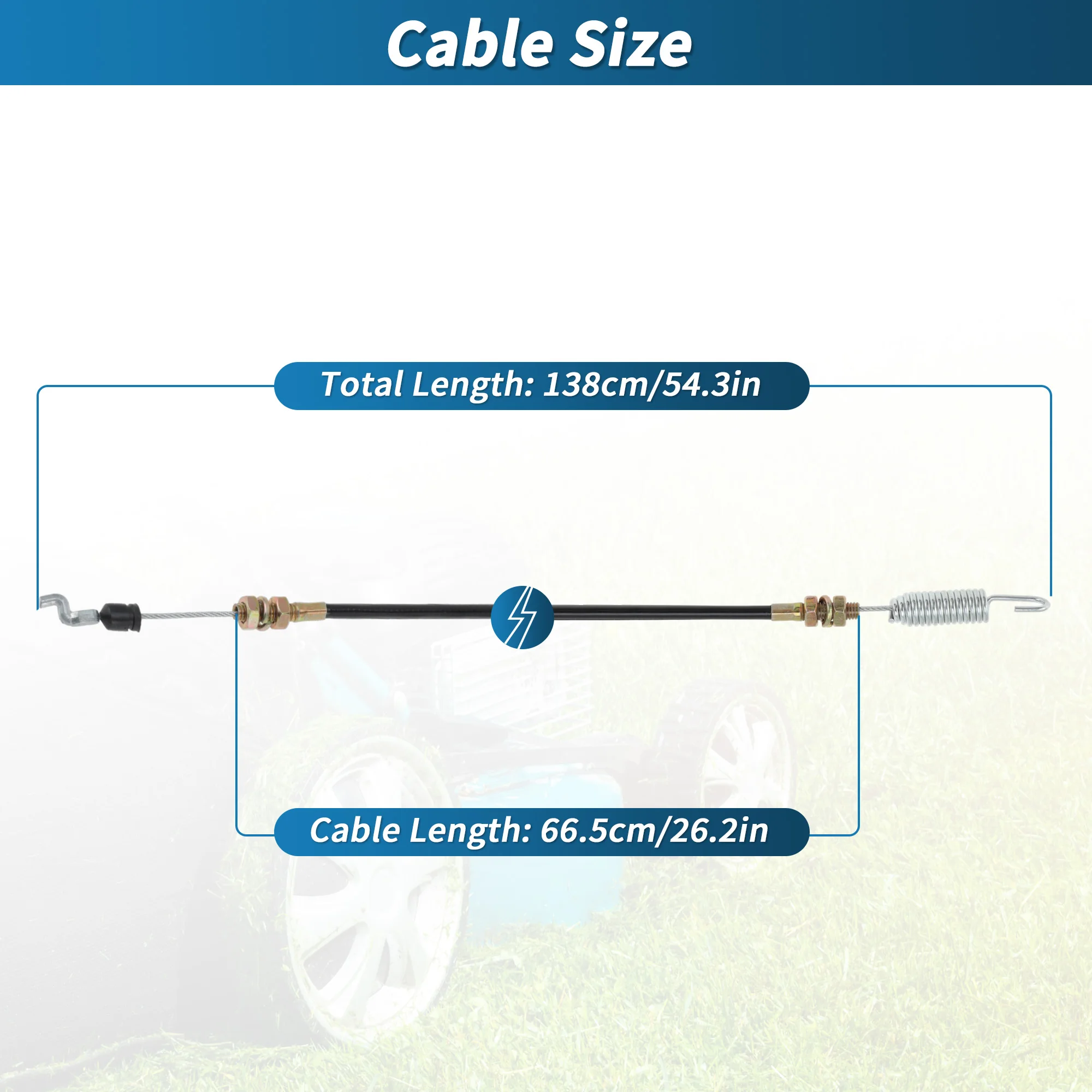 Motoforti No.94604343 Cable de control de accionamiento para CUB CADET CC760ES para cortacésped artesanal