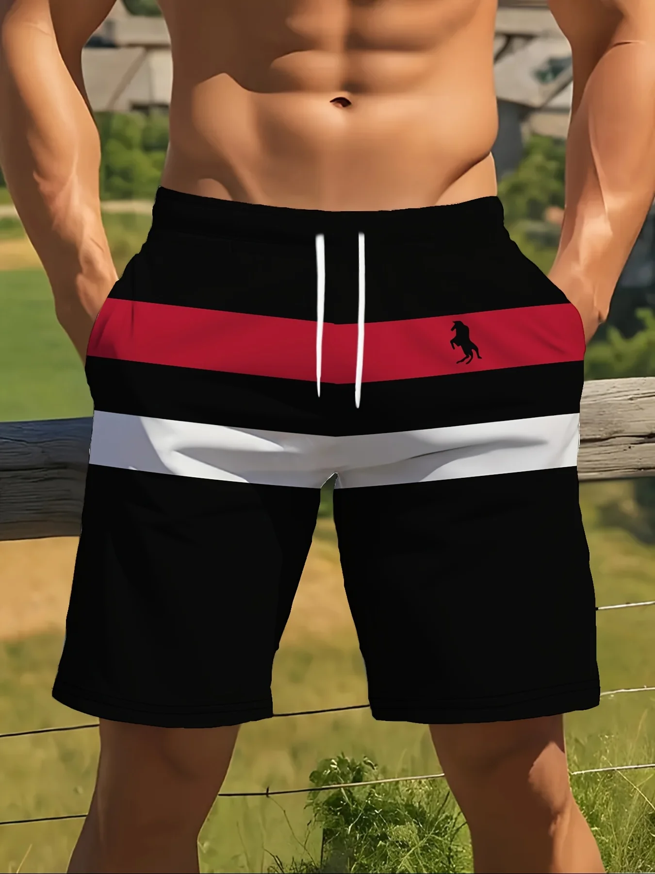2026 Summer Men's Short Pants with 3D Print Breathable Lightweight Comfortable Casual and Fashionable Outdoor Men's Pants